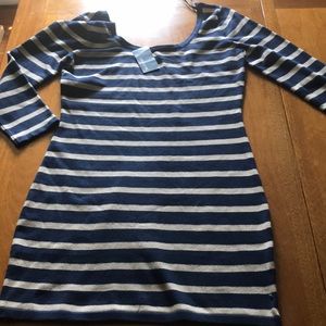 Navy Blue Fitted Sweater Dress